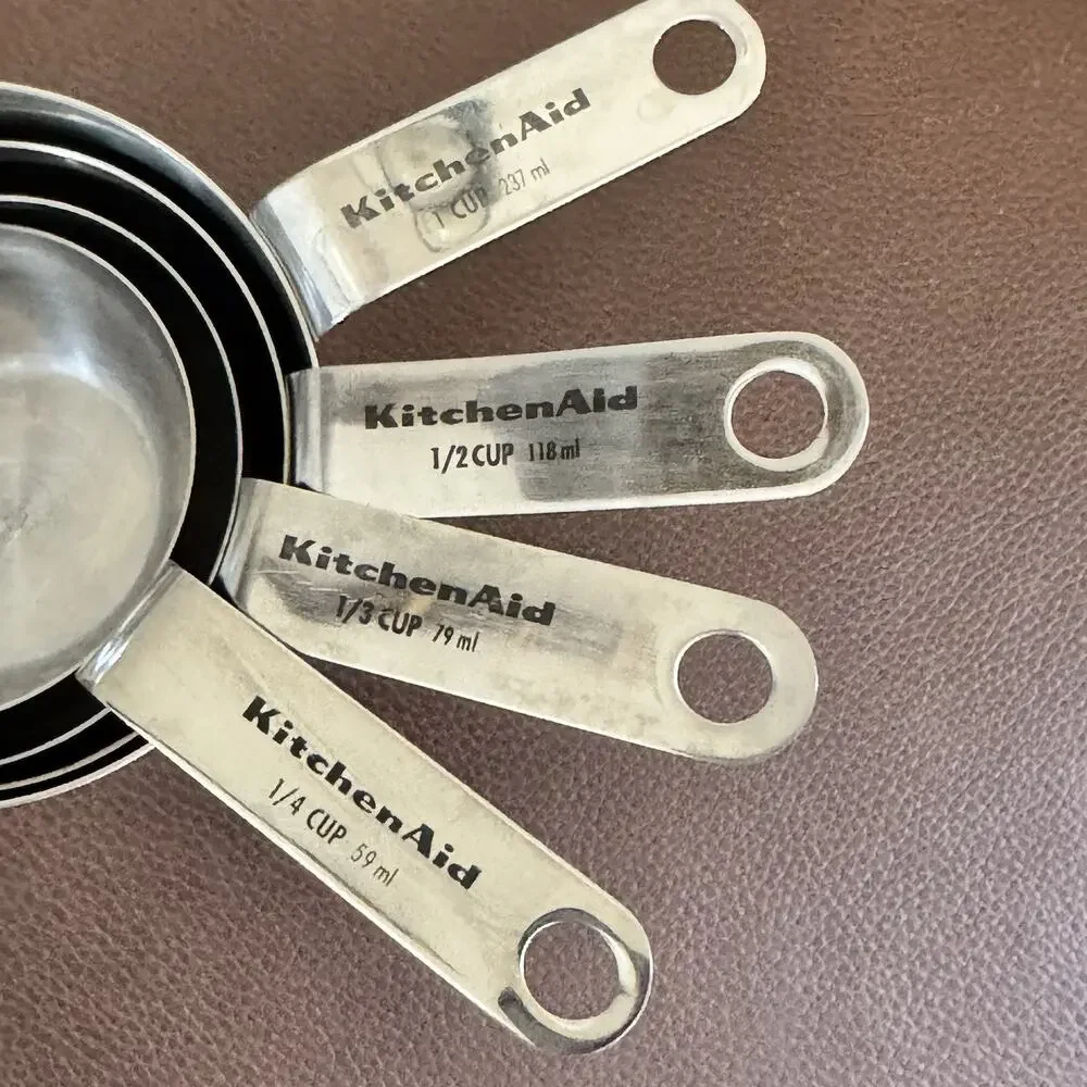 KitchenAid Professional Stainless Steel Measuring Cups Set of 4 Baking Cooking